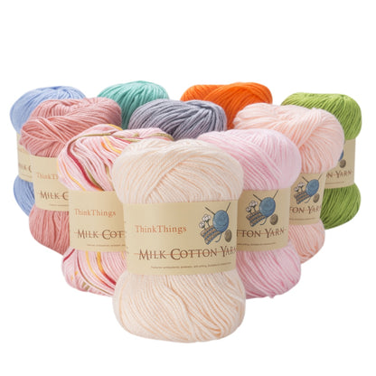 500g 10balls/lot Milk Cotton Yarn Crochet Yarn Baby Wool Yarn DIY Knitting Hand Knitted Yarn Knit Blanket Material