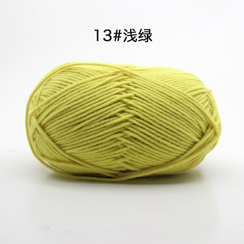 50g/Set 4ply Milk Cotton Knitting Wool Yarn Needlework Dyed Lanas For Crochet Craft Sweater Hat Dolls At Low Price