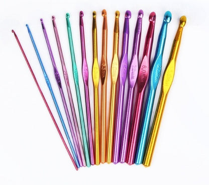 8 Pcs/lot 2/2.5/3/3.5mm Aluminum Oxide Knitting Needles Crochet Hook Weave Crochet Needles Set