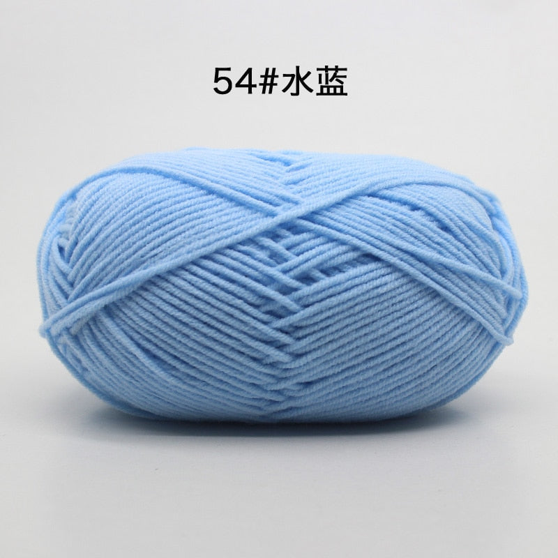 50g/Set 4ply Milk Cotton Knitting Wool Yarn Needlework Dyed Lanas For Crochet Craft Sweater Hat Dolls At Low Price