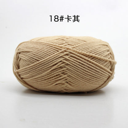 50g/Set 4ply Milk Cotton Knitting Wool Yarn Needlework Dyed Lanas For Crochet Craft Sweater Hat Dolls At Low Price