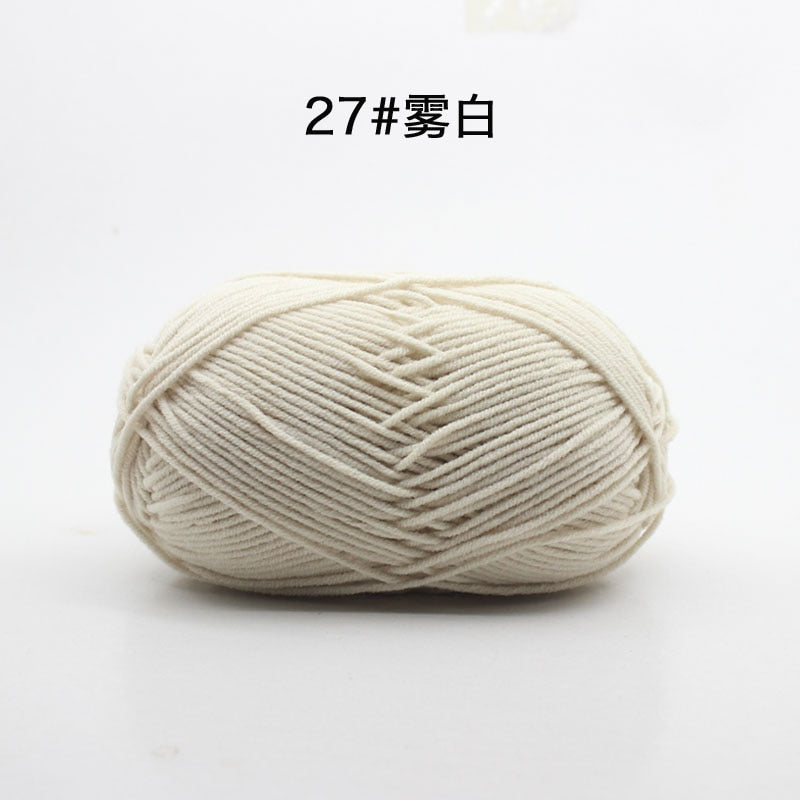 50g/Set 4ply Milk Cotton Knitting Wool Yarn Needlework Dyed Lanas For Crochet Craft Sweater Hat Dolls At Low Price