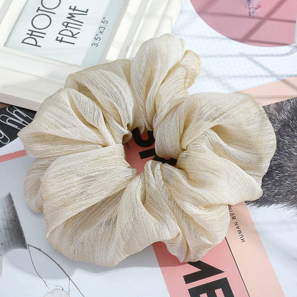 Levao Spring Summer Net Yarn Hair Bow Scrunchies Large Chiffon Women Elastic Hair Band Ponytail Holder Hair Tie Girl Accessories