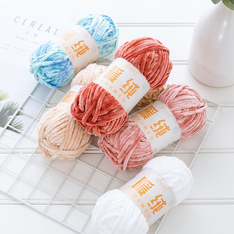 100g 80M Chenille Velvet Knitting Yarn Wool Thick Warm Crochet Knitting Yarns Cotton Baby Woolen DIY hand-knitted Sweater