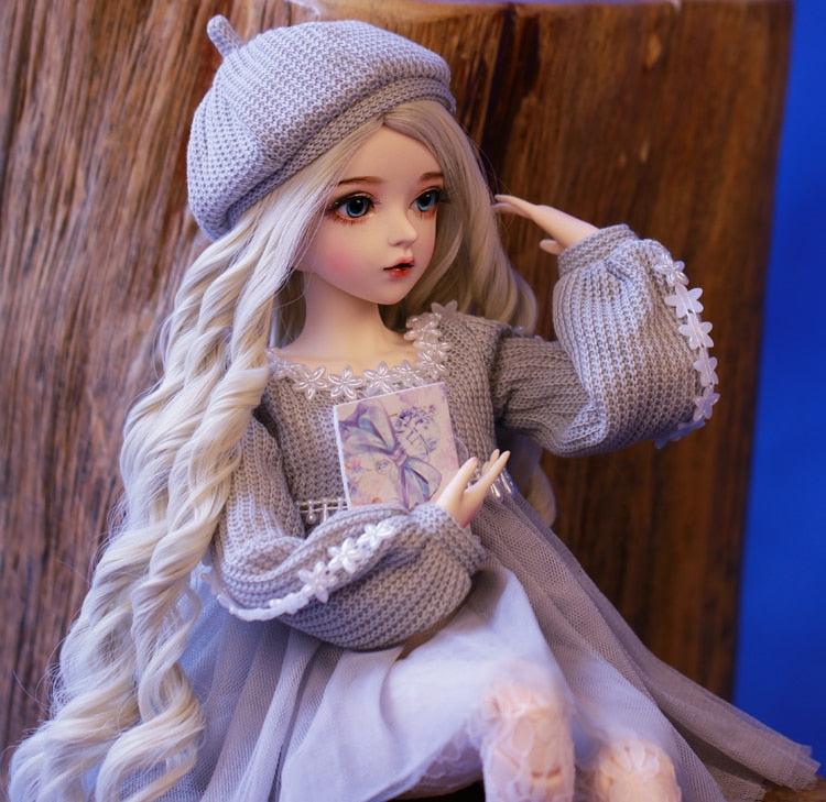 ⚠️ bjd doll 60cm gifts for girl Silver hair Doll With Clothes Change Eyes Doris Dolls Best Valentine&#39;s Day Gift bebe reborn