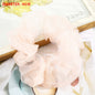 Levao Spring Summer Net Yarn Hair Bow Scrunchies Large Chiffon Women Elastic Hair Band Ponytail Holder Hair Tie Girl Accessories