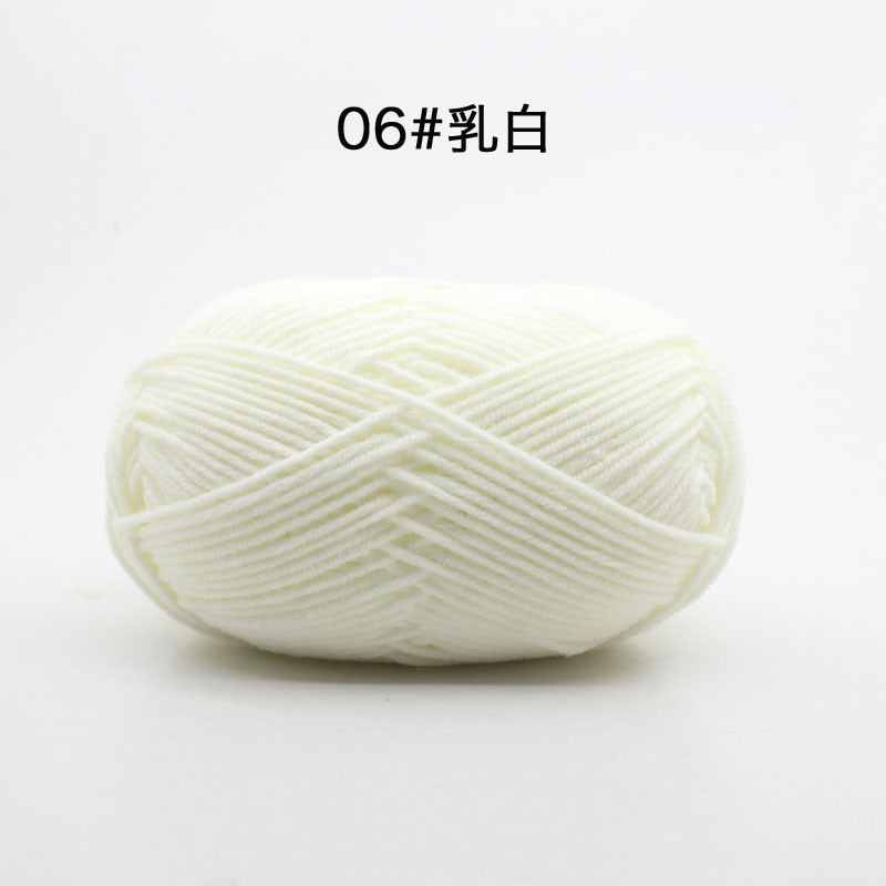 50g/Set 4ply Milk Cotton Knitting Wool Yarn Needlework Dyed Lanas For Crochet Craft Sweater Hat Dolls At Low Price