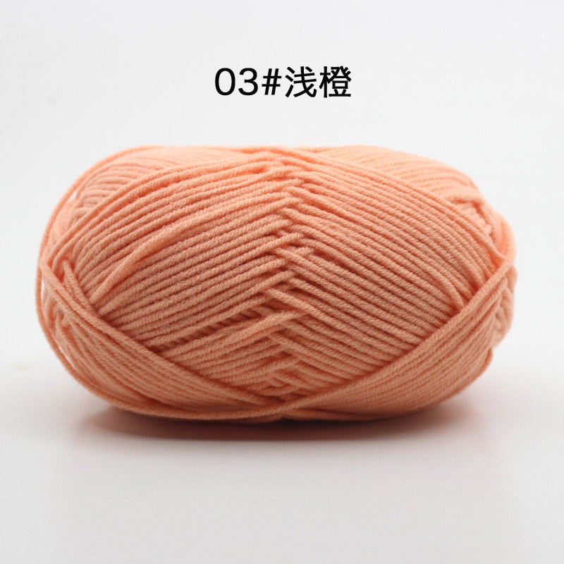 50g/Set 4ply Milk Cotton Knitting Wool Yarn Needlework Dyed Lanas For Crochet Craft Sweater Hat Dolls At Low Price