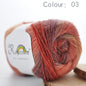 100% Wool Yarn Rainbow Color for Hand Knitting Crochet Plush Thickness Lanas Thread DIY Soft Scarf Shawl Sweater Freeshipping