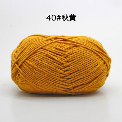 50g/Set 4ply Milk Cotton Knitting Wool Yarn Needlework Dyed Lanas For Crochet Craft Sweater Hat Dolls At Low Price