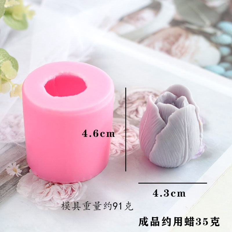 Screw Ball Candle Mold Epoxy Rose Candle Casting Mold Creative Aromatic Plaster Soap Craft Tool Handmade Scented Wax Candle Mold