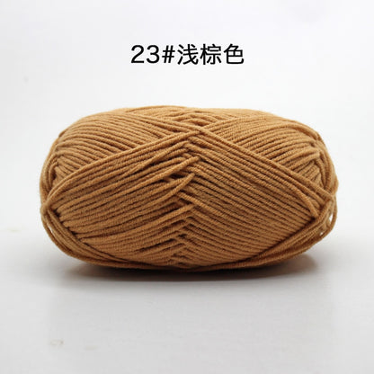 50g/Set 4ply Milk Cotton Knitting Wool Yarn Needlework Dyed Lanas For Crochet Craft Sweater Hat Dolls At Low Price