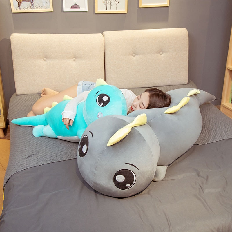 Giant Big Eyes Dinosaur Plush Toy Soft Stuffed Cartoon Animal Dinosaur Doll Girlfriend Sleeping Pillow Baby Kids Birthday Gift