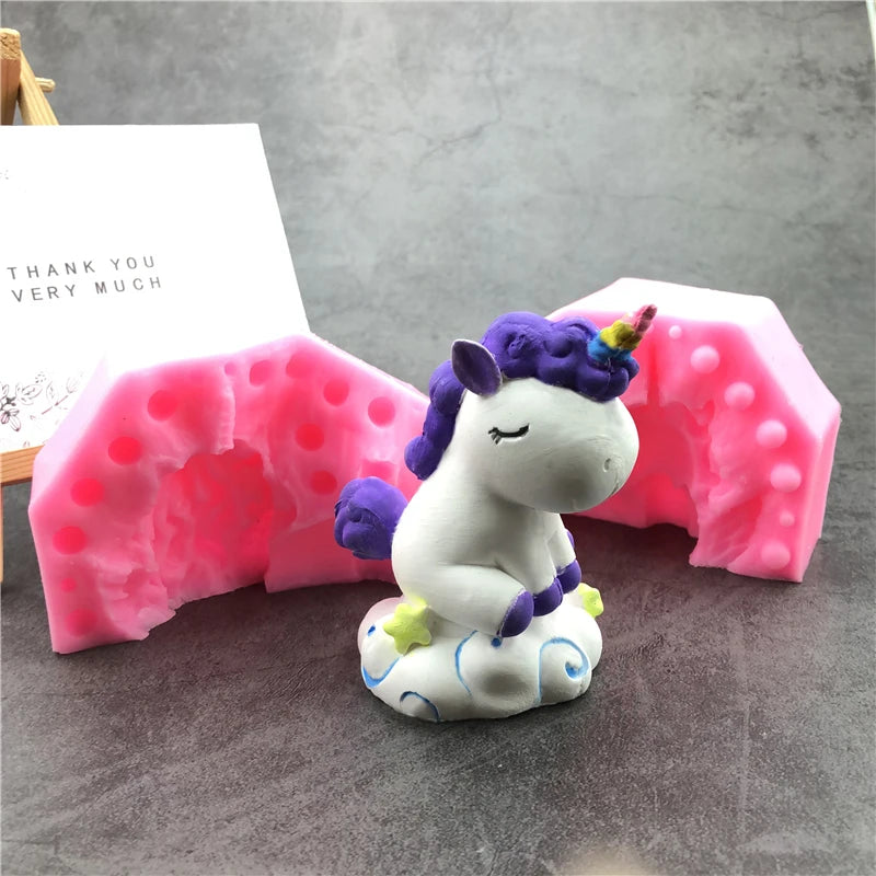 Animal 3D Mold Unicorn Silicone Mould Can Make Ice Cube Candy Chocolate Fondant Cake Tools DIY Baking And Gypsum Clay Resin Art