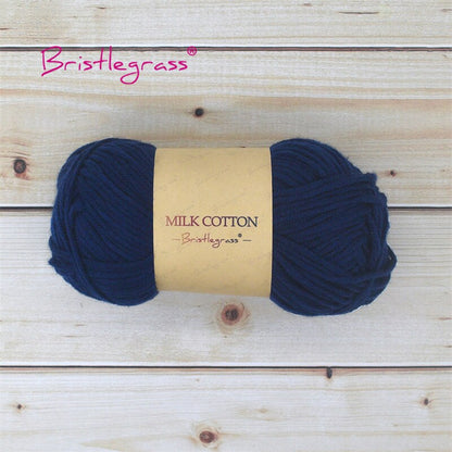 BRISTLEGRASS Acrylic Crochet Wool Yarn 50g Pom-poms Milk Cotton Hand Knitting Threads Baby Sweater Scarf Fabric Needlework Craft