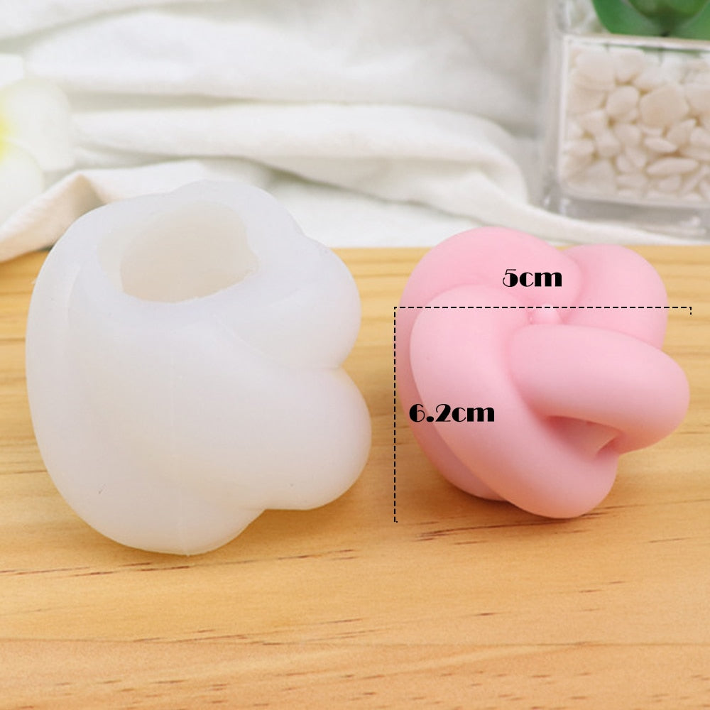 Screw Ball Candle Mold Epoxy Rose Candle Casting Mold Creative Aromatic Plaster Soap Craft Tool Handmade Scented Wax Candle Mold