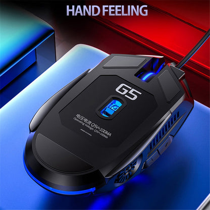 Gaming Mouse Wired Mute Mouse Gamer Mice 6Button Luminous  USB Computer Mouse for  Computer PC Laptop Gaming