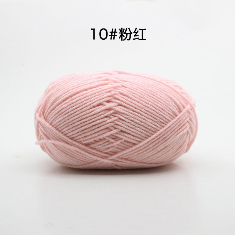 50g/Set 4ply Milk Cotton Knitting Wool Yarn Needlework Dyed Lanas For Crochet Craft Sweater Hat Dolls At Low Price