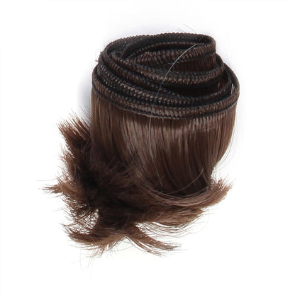 5cm DIY Mini  black white brown color Tresses Doll Wig Material Hair Wig For 1/3 1/4 BJD High-Temperature Doll Accessories