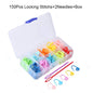 LMDZ 150/100/104 Pcs Locking Stitch Markers Colorful Plastic Knitting Crochet Locking Markers Crochet Needle Clip Hook Tool