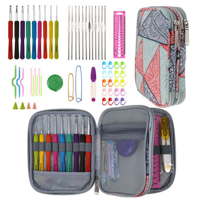 DIY Needle Arts Craft Crochet Hook Set and Bag Animal Ergonomic Yarns Crochet Knitting Needle Scissors Sewing Set Accessories