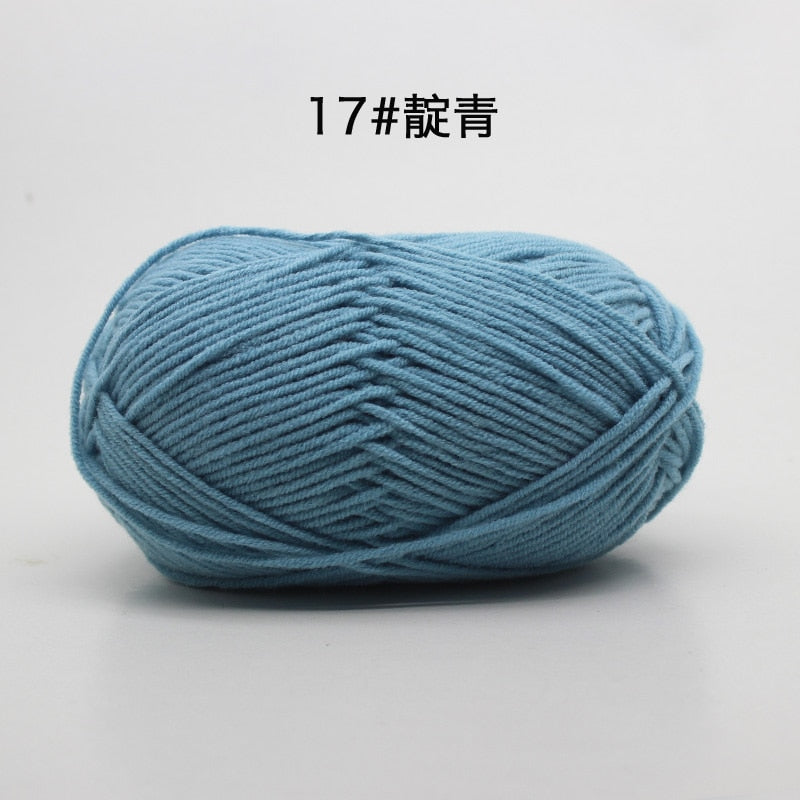 50g/Set 4ply Milk Cotton Knitting Wool Yarn Needlework Dyed Lanas For Crochet Craft Sweater Hat Dolls At Low Price