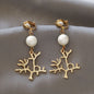 Fashion charm Creative pearl clip on Earrings Cute Handmade Earrings Womens ear clips Jewelry