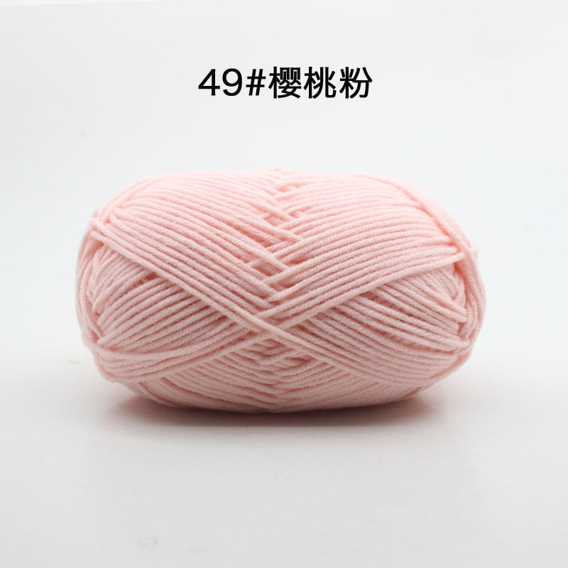 50g/Set 4ply Milk Cotton Knitting Wool Yarn Needlework Dyed Lanas For Crochet Craft Sweater Hat Dolls At Low Price