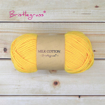 BRISTLEGRASS Acrylic Crochet Wool Yarn 50g Pom-poms Milk Cotton Hand Knitting Threads Baby Sweater Scarf Fabric Needlework Craft