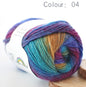 100% Wool Yarn Rainbow Color for Hand Knitting Crochet Plush Thickness Lanas Thread DIY Soft Scarf Shawl Sweater Freeshipping