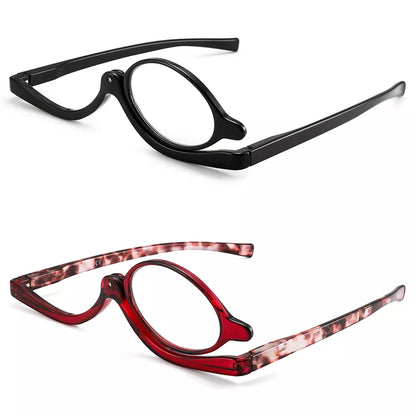 JM 2pcs/set Makeup Reading Glasses Magnifying Flip Down Cosmetic Readers for Women