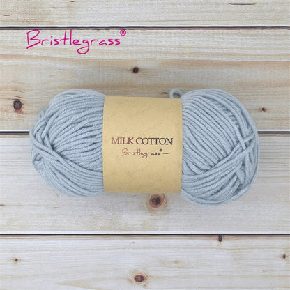 BRISTLEGRASS Acrylic Crochet Wool Yarn 50g Pom-poms Milk Cotton Hand Knitting Threads Baby Sweater Scarf Fabric Needlework Craft