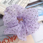 Levao Spring Summer Net Yarn Hair Bow Scrunchies Large Chiffon Women Elastic Hair Band Ponytail Holder Hair Tie Girl Accessories