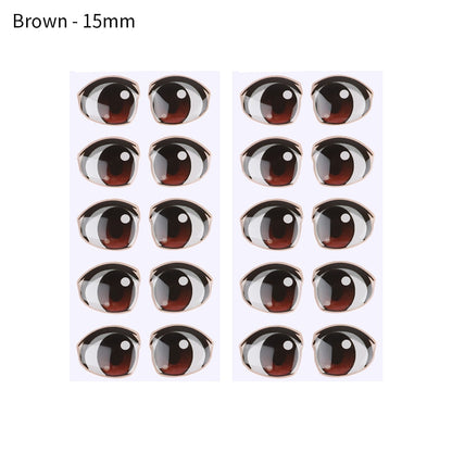 10 Pair Cartoon Crystal Eyes Stickers For Boy Girl Doll Eyes Accessories Anime Figurine Doll Face Organ Paster Eye Chips Paper