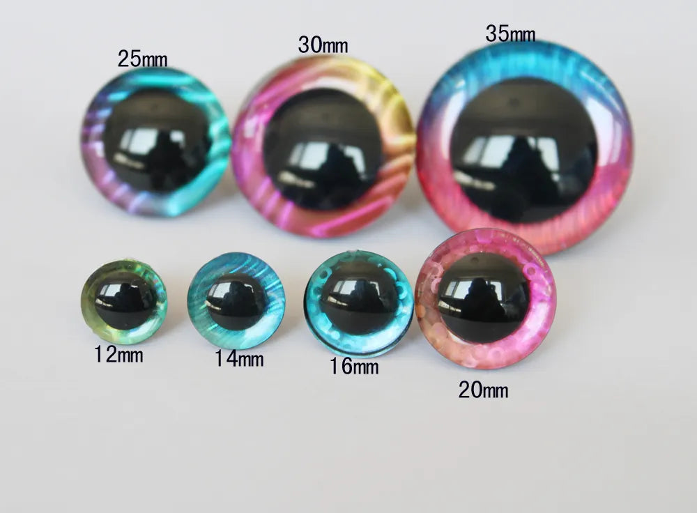 20pcs/lot--L12---12mm/14/16/18/20/25/30/35mm New Lovely  toy safety eyes 3D  doll eyes + fabric + washer for  diy plush doll