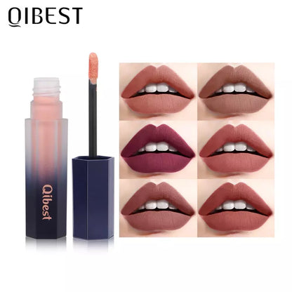 QIBEST Matte Lip Gloss Lips Makeup Moisturizer Lipstick Long Lasting Liquid Lipstick Lip Tint Cosmetics Lipgloss Lightweight