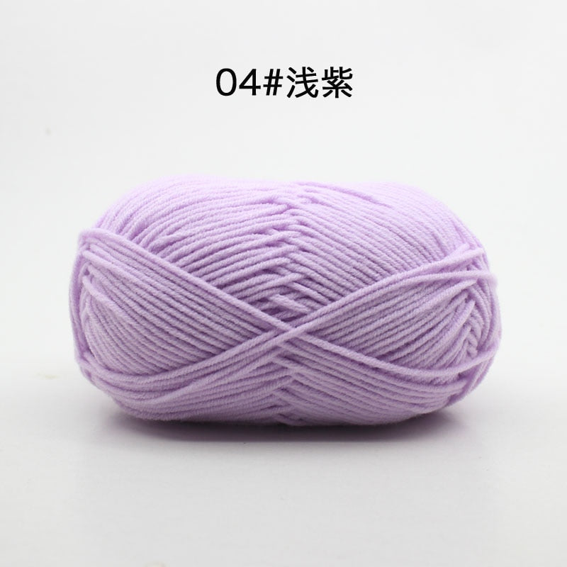 50g/Set 4ply Milk Cotton Knitting Wool Yarn Needlework Dyed Lanas For Crochet Craft Sweater Hat Dolls At Low Price