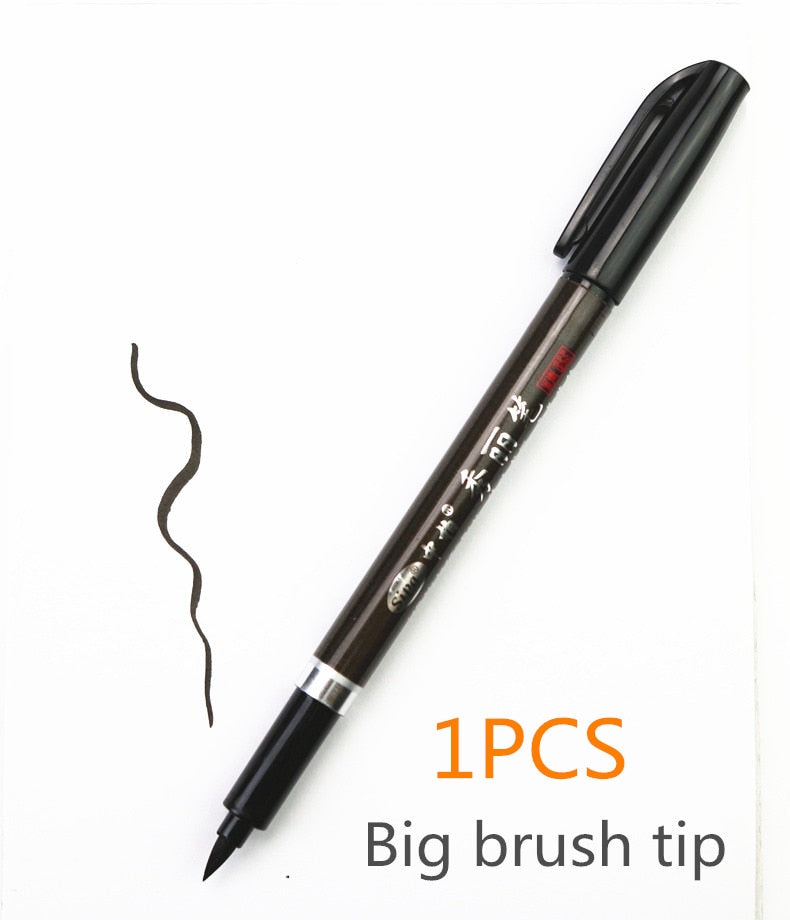 3 Nib Brush Pen Calligraphy Pen Chinese Words Learning Stationery StudentArt DrawingMarker Pens School Supplies