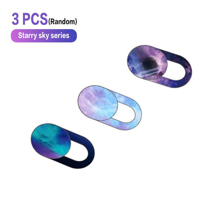 Starry Sky Pattern WebCam Camera Cover Laptop Stickers for Laptops Macbook Smart Phone Privacy Protection Shutter Slider Sticke