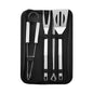 Stainless Steel BBQ Tools Set Spatula Fork Tongs Knife Brush Skewers Barbecue Grilling Utensil Camping Outdoor Cooking Tool Set