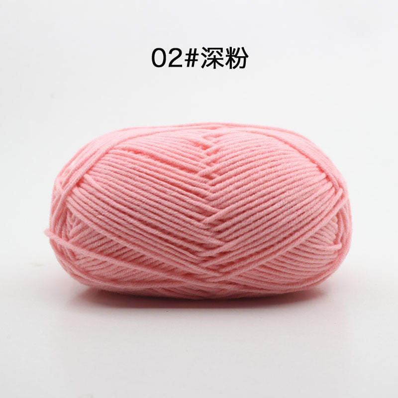 50g/Set 4ply Milk Cotton Knitting Wool Yarn Needlework Dyed Lanas For Crochet Craft Sweater Hat Dolls At Low Price