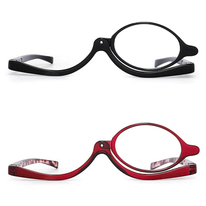 JM 2pcs/set Makeup Reading Glasses Magnifying Flip Down Cosmetic Readers for Women