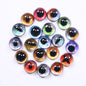 20 Pcs 8/10/12/14/16/18/20mm Doll Eyes Photo Round Glass Cabochon  Diy Flat Back Handmade Jewelry Findings