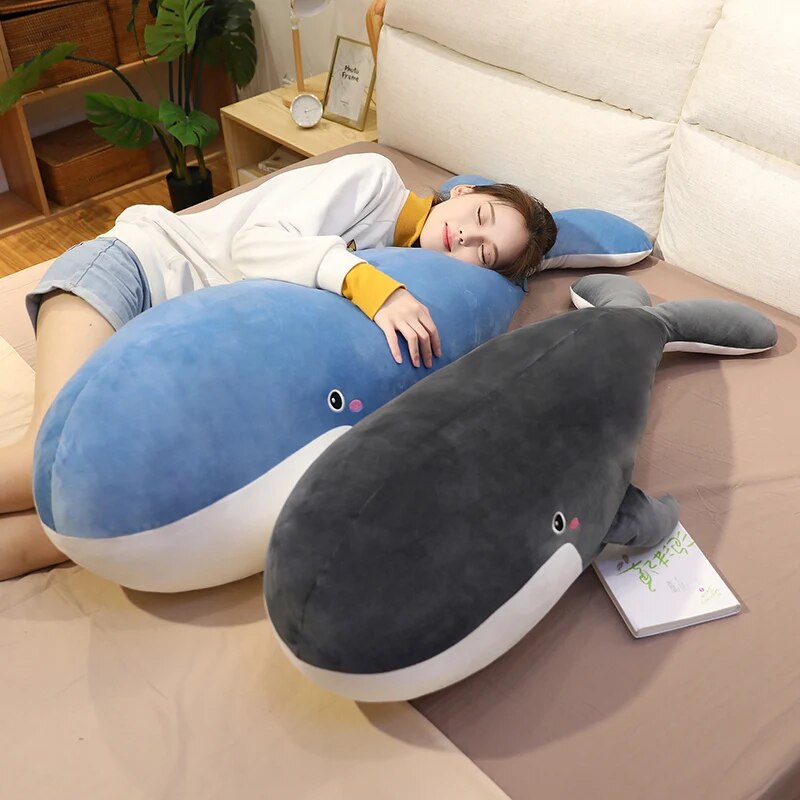 50-150CM Giant Size Plush Toy Sea Animal Blue Whale Soft Toy Stuffed Animal Children's Birthday Gifts