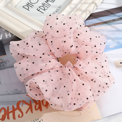 Levao Spring Summer Net Yarn Hair Bow Scrunchies Large Chiffon Women Elastic Hair Band Ponytail Holder Hair Tie Girl Accessories