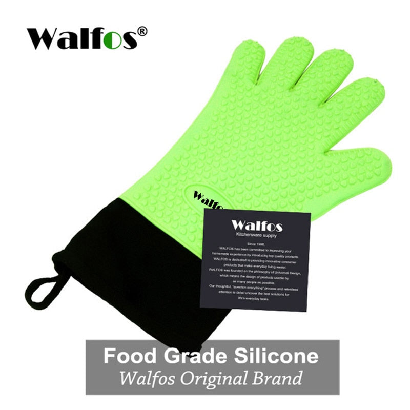 1 Piece Long Silicone Kitchen Gloves-BBQ Grill Gloves Heat Resistant Cooking Gloves For Grilling Microwave Oven Mitts Gloves