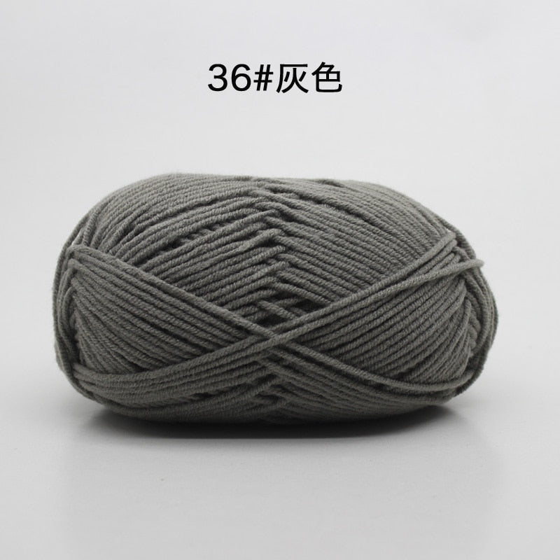 50g/Set 4ply Milk Cotton Knitting Wool Yarn Needlework Dyed Lanas For Crochet Craft Sweater Hat Dolls At Low Price