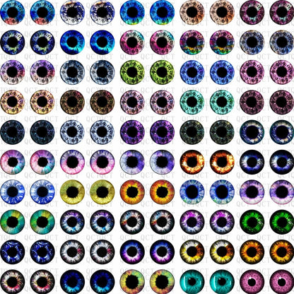 50 Pcs Glass Eyes for DIY Sewing Dolls Crafts Accessories Cat Eye Dragon Dinosaur Eye Round Cabochon