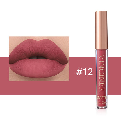 12 Colors Lip Lacquer Matte Liquid Lipstick Waterproof