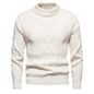 Men's Solid Color Round Neck Sweater Bottoming Shirt